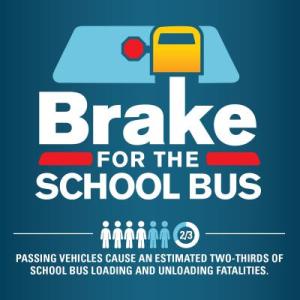 Brake for the School Bus Safety Image Poster